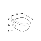 Комплект унитаз подвесной Geberit Renova безободковый с сиденьем микролифт и инсталляция Geberit Duofix Delta