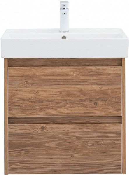 Тумба под раковину Aquanet Nova Lite 60 дуб шоколадный (2 ящика) 00287879
