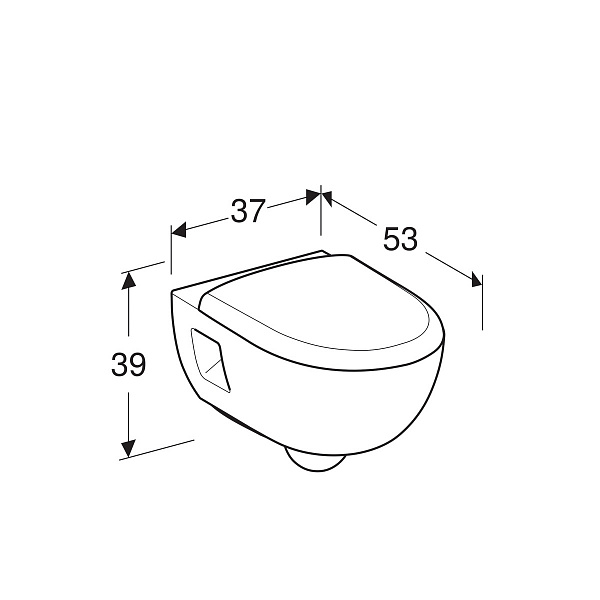Комплект унитаз подвесной Geberit Renova безободковый с сиденьем микролифт и инсталляция Geberit Duofix Delta