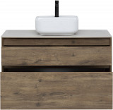 Тумба под раковину Aquanet Nova Lite 100 дуб рустикальный (2 ящика) 00249521