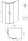 Душевой уголок Grossman GR-4121R Galaxy 120*90*190 двери раздвижные