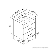 Тумба напольная, 50 см, белая, New Custo, IDDIS, NCU50W0i95