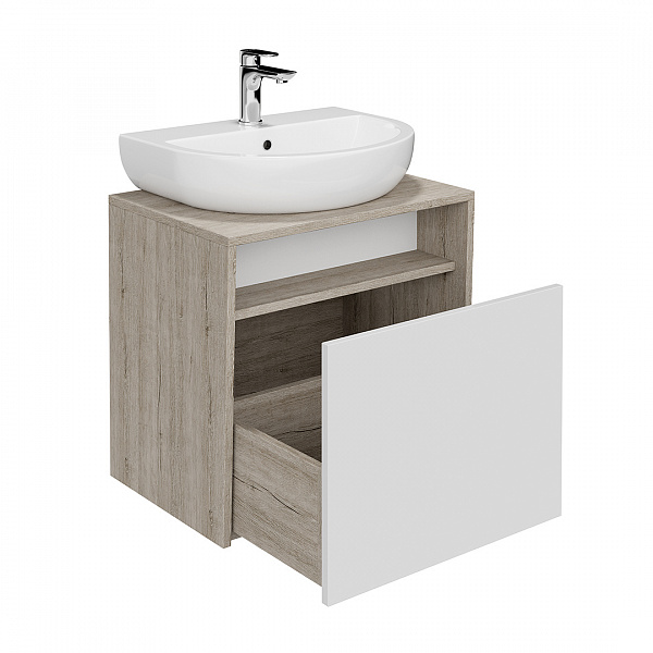 Тумба Kerama Marazzi PRO подвесная 1 ящик 60, белая глянцевая