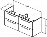 Тумба под раковину Ideal Standard Tempo E0539TI