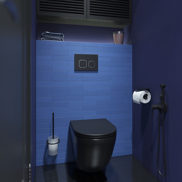 Клавиша смыва, универсальная, чёрная, Unifix, 004, IDDIS, UNI04BCi77