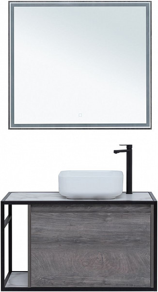 Тумба под раковину Aquanet Nova Lite Loft 90 R дуб рошелье 00261655