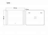 Зеркало LARA (1000*800*45) LED с сенсорным выключателем и гравировкой