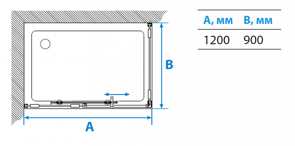 Душевое ограждение Aquaton Ritsa прямоугольное L 120х90х200 1AX003SSXX000