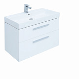 Тумба под раковину Aquanet Nova 85 белый глянец, 2 ящика 00249920