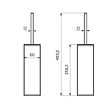 Ерш, матовое стекло, вставка из белого камня, латунь, On-X, черный матовый, IDDIS, ONXBL00i47