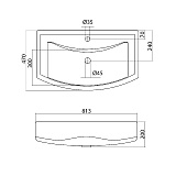 Полукруглая раковина Santek Балтика 80 1WH501524