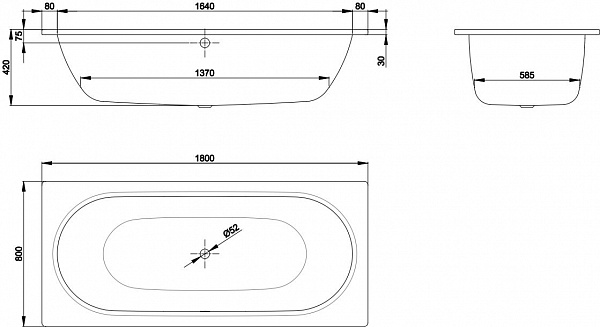 Стальная ванна Bette  Starlet 180х80 1630-000