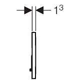 Клавиша смыва Geberit Sigma 01 115.770.DT.5 гальванизированная латунь