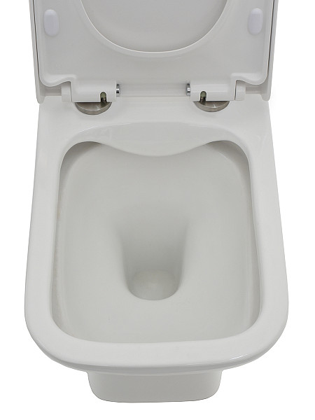 AQM1004 Унитаз напольный Rimless AQUAme с сиденьем SoftClose, горизонтальный выпуск. 615x350x410мм