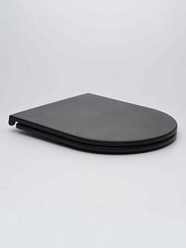 AQM1206 Сиденье тонкое AQUAme быстросъемное с микролифтом, цвет черный матовый