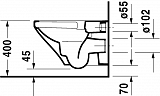 Подвесной унитаз Duravit  DuraStyle 45510900A1 в комплекте с сиденьем Soft Close