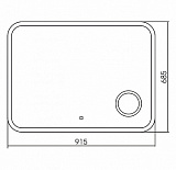 Зеркало AZARIO Эльза 915х685, сенсорный выключатель