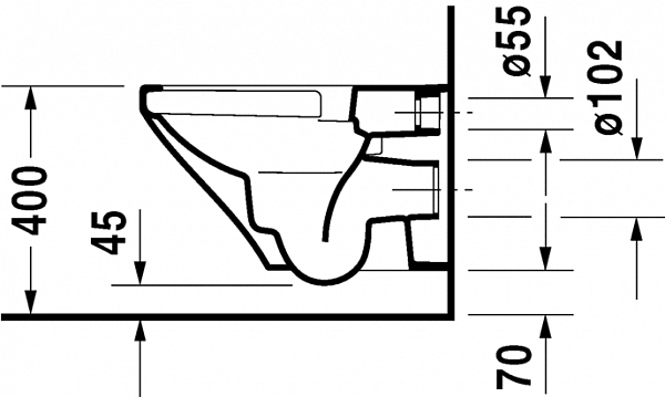Подвесной унитаз Duravit  DuraStyle 45510900A1 в комплекте с сиденьем Soft Close