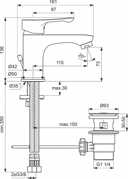 Набор Ideal Standard Alpha BD004AA