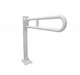 Поручень откидной 800 мм матовый усиленный с креплением к стене и полу с антибактериальным покрыитие, шт