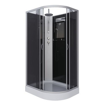 Душ.каб. NG-3512-14LBKT (1200х800х2100-2400) низкий поддон(13см) стекло ТОНИРОВАННОЕ 3 места