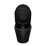 Унитаз подвесной безободковый, чёрный матовый, Calipso, IDDIS, CALR3BMi25
