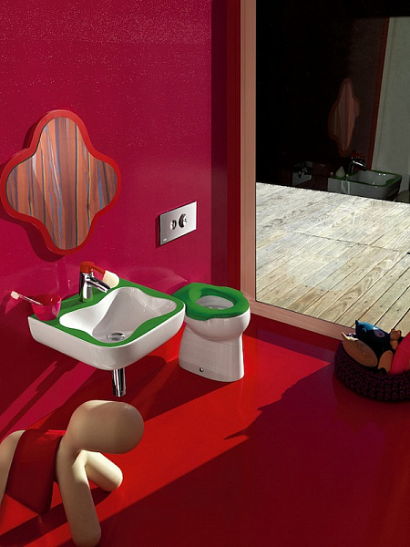 Рукомойник Laufen Florakids 8.1503.1.072.104.1 зеленый