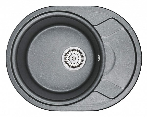 Мойка кухонная Granula овальная кварц 5802, ШВАРЦ