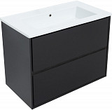 Тумба под раковину Aquanet Милан 85 черный глянец 00316703