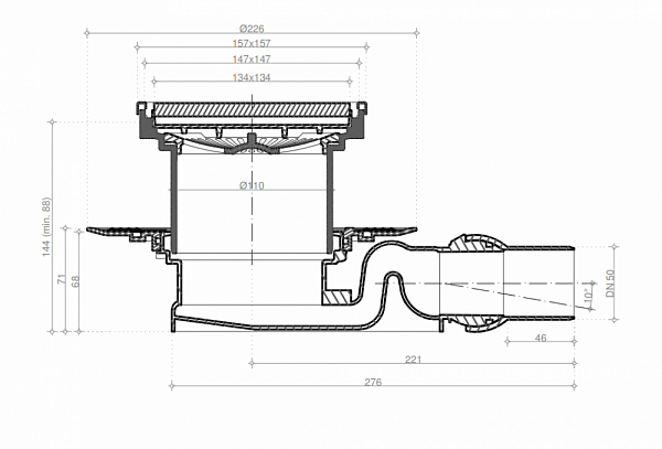 Confluo Standard 15х15 Black Glass 4 Pestan