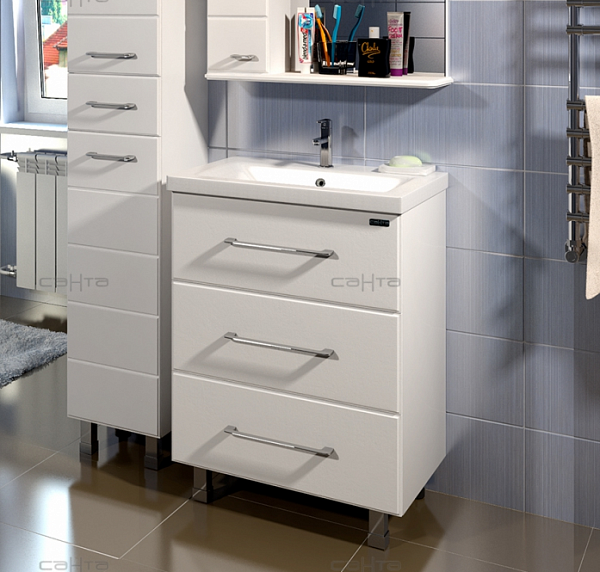 Тумба под раковину Омега 60 3 ящика Санта 207046