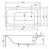 Акриловая ванна Besco Talia 110x70 WAT-110-PK
