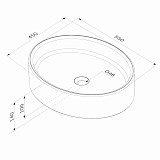 M8FWCC20550WG Func Раковина накладная, овал , 55 см, цвет белый глянец