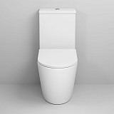 Унитаз GR-4480MS Color (620*365*810) БЕЛЫЙ МАТОВЫЙ напольный БЕЗОБОДКОВЫЙ с тонкой крышкой, 2 места