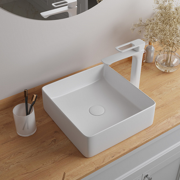 Белый глянцевый умывальник накладной, Slide, IDDIS, SLIWS01i27