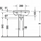 Пьедестал для раковины Duravit P3 Comforts 0858360000