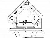 Акриловая ванна Riho Austin 145х145 B005001005