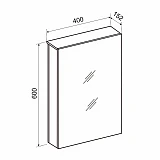 Зеркальный шкаф Emmy Вэла (Левый) 40х60