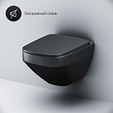 C50A1700MBSC Inspire V2.0 подвесной унитаз FlashClean с сиденьем микролифт, черн мат