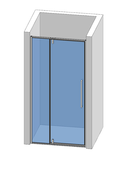 Душевая дверь в нишу AQUAme 900*1950мм., стекло 6мм, цвет профиля хром.