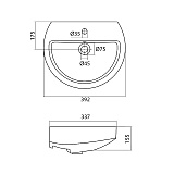 Полукруглая раковина Santek Аллегро 40 1WH301950