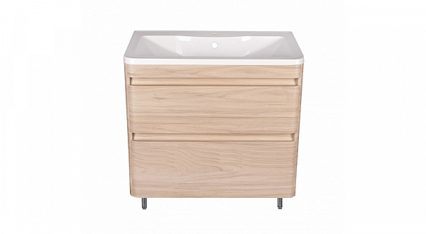Тумба напольная Style line Атлантика 60, Люкс ясень перламутр, под раковину, PLUS