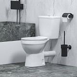 Унитаз Brava NG-9901 (630*360*740) напольный БЕЗОБОДКОВЫЙ с тонкой крышкой, 2 места