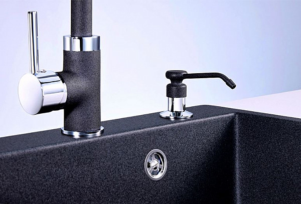 Дозатор для кухни Granula шварц, металлический корпус, 01Dsv