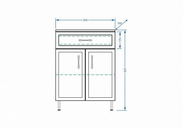 Комод "Концепт 60", 1 ящ.