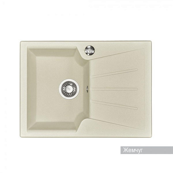 Мойка для кухни Aquaton Монца прямоугольная с крылом жемчуг 1A716032MC240