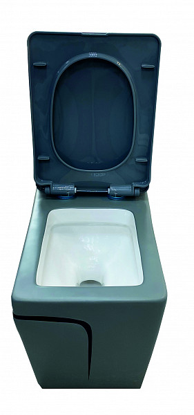 EY-9012 Унитаз -моноблок, с сиденьем термопласт с микролифтом белый/черный