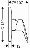 Смеситель для душа Hansgrohe Logis 71606000 внешняя часть