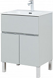 Тумба под раковину Aquanet Алвита New 60 1 ящик, 2 дверцы, серый 00277548