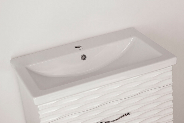 Тумба  Style Line напольная под раковину Ассоль 70, Комо 70, Люкс техно платина, PLUS